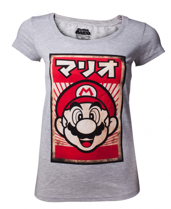 BIOWORLD Nintendo Propganda Mario T-skjorte for kvinner, M i gruppen SPORT, FRITID & HOBBY / Tilbehør / T-shirts hos TP E-commerce Nordic AB (38-98683)