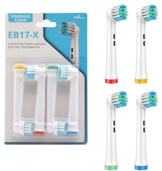 Extra tandborsthuvuden till Oral-B eltandborstar, 4-pack i gruppen HELSE OG SKJØNNHET / Munnpleie / Elektriske tannbørster tilbehør hos TP E-commerce Nordic AB (38-98762)