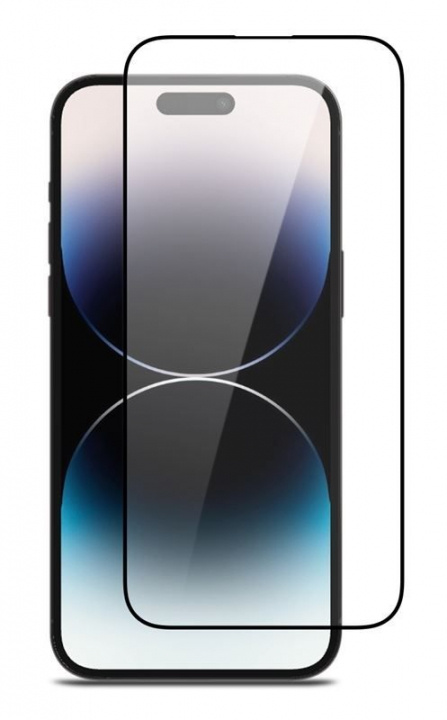Skärmskydd i härdat glas till iPhone 14 Plus, Svart kant i gruppen SMARTTELEFON & NETTBRETT / Mobilbeskyttelse / Apple / iPhone 14 hos TP E-commerce Nordic AB (38-98784)