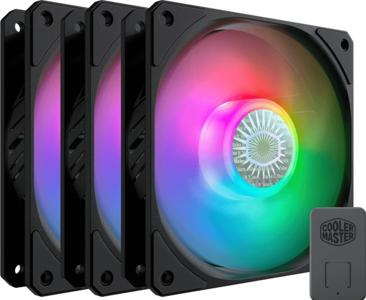 Cooler Master SickleFlow LED-chassisvifte, 120 ARGB, 3-pakning i gruppen Datautstyr / PC-Komponenter / Kjøling / Vifter hos TP E-commerce Nordic AB (38-99152)
