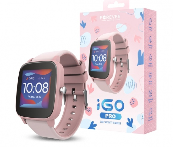 Forever iGO Pro JW-200, smartklokke, rosa i gruppen SPORT, FRITID & HOBBY / Smartwatch og Aktivitetsmålere / Smartwatch for barn hos TP E-commerce Nordic AB (38-99175)