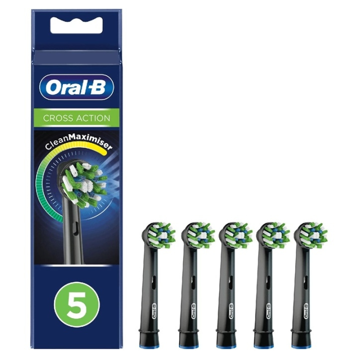 Oral-B Cross Action Black 5-pakning i gruppen HELSE OG SKJØNNHET / Munnpleie / Elektriske tannbørster tilbehør hos TP E-commerce Nordic AB (38-99259)