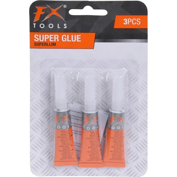 FX Tools Super glue, 3-pack i gruppen HJEM, HUS OG HAGE / Kontorsmaterialer / Teip / Lim hos TP E-commerce Nordic AB (38-99352)