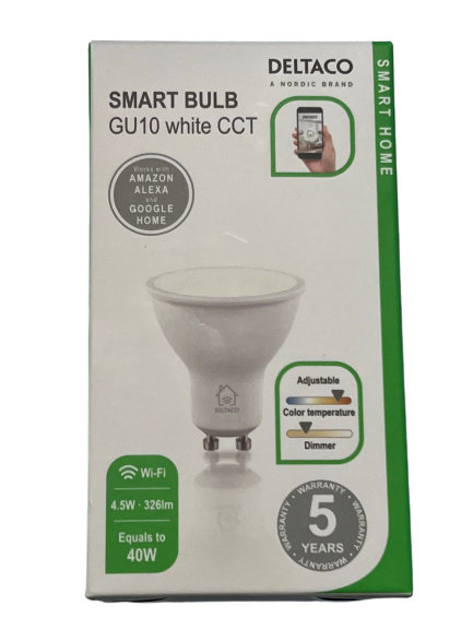 Smart LED-lampe, kald- og varmhvit, GU10-fatning i gruppen Elektronikk / Lys / LED-lys hos TP E-commerce Nordic AB (38-99396)