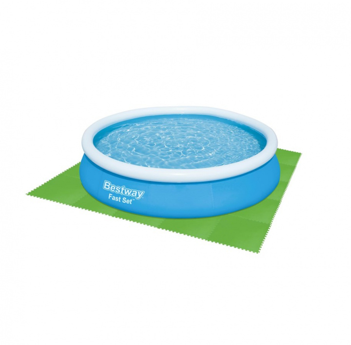 Bestway Flowclear Poolmatta 78cm x 78cm (9 delar - 5,47kvm) i gruppen HJEM, HUS OG HAGE / Hageprodukter / Basseng og tilbehør / Bunnduk & Liners hos TP E-commerce Nordic AB (38-99556)