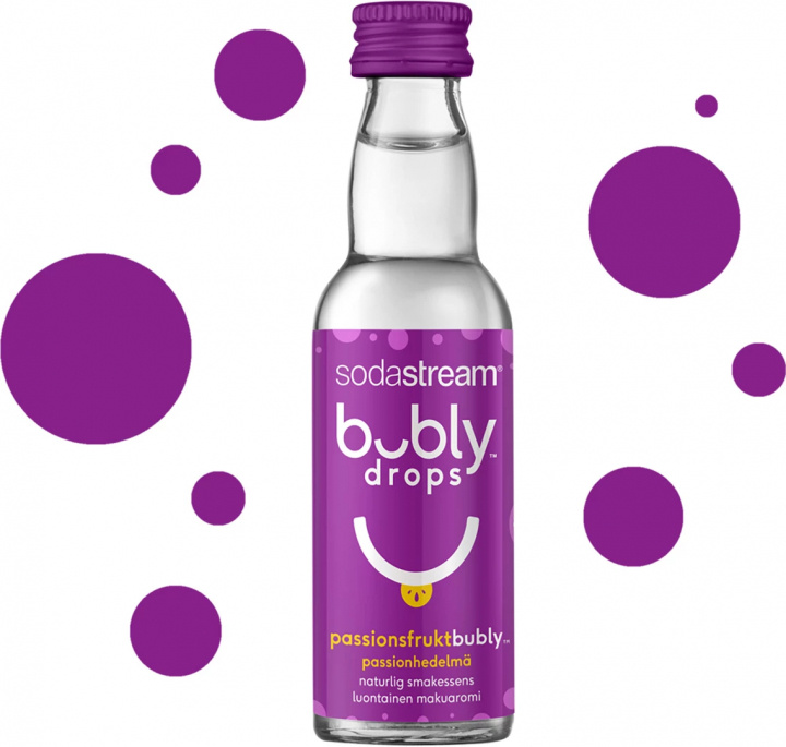SodaStream Bubly Drops med smak av pasjonsfrukt i gruppen HJEM, HUS OG HAGE / Husholdningsapparater / Vann og juice / Kullsyremaskin / Smaker hos TP E-commerce Nordic AB (38-99585)