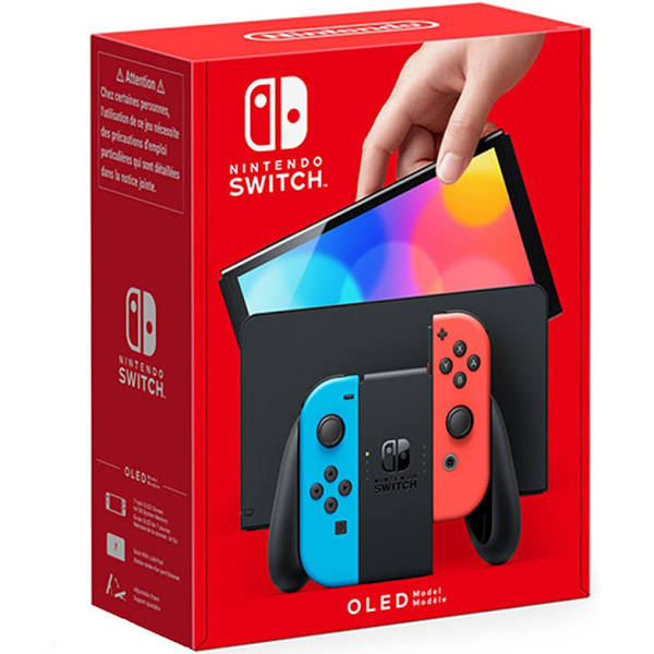 Nintendo Switch OLED - Red/Blue i gruppen Elektronikk / TV-spill & tilbehør / Nintendo Switch / Spillkonsoller hos TP E-commerce Nordic AB (38-99593)