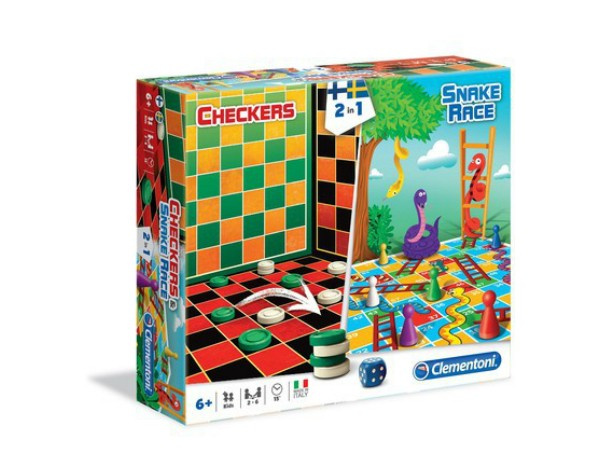 Clementoni 2 i 1 Dam & Ormar & Stegar i gruppen LEKER, BARN OG BABY / Spill / Brettspill hos TP E-commerce Nordic AB (38-99735)
