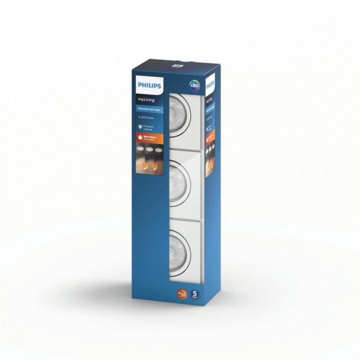 Philips Shellbark MyLiving Spotlights, 3-pakning i gruppen Elektronikk / Lys / Taklamper hos TP E-commerce Nordic AB (38-99750)