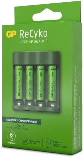 GP ReCyko batteriladdare inkl. AAA-batterier i gruppen Elektronikk / Batterier & Ladere / Batterilader hos TP E-commerce Nordic AB (38-99870)