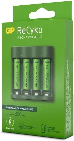GP ReCyko batterilader inkl. AAA-batterier i gruppen Elektronikk / Batterier & Ladere / Batterilader hos TP E-commerce Nordic AB (38-99870)