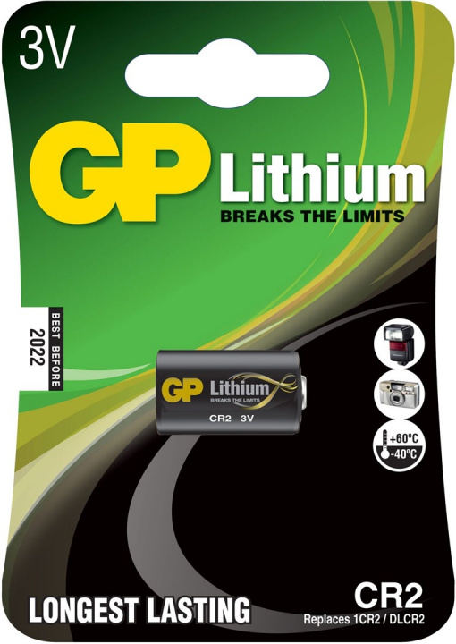 GP Litiumbatteri, CR2, 1-pk i gruppen Elektronikk / Batterier & Ladere / Batterier / Andre hos TP E-commerce Nordic AB (38-99873)