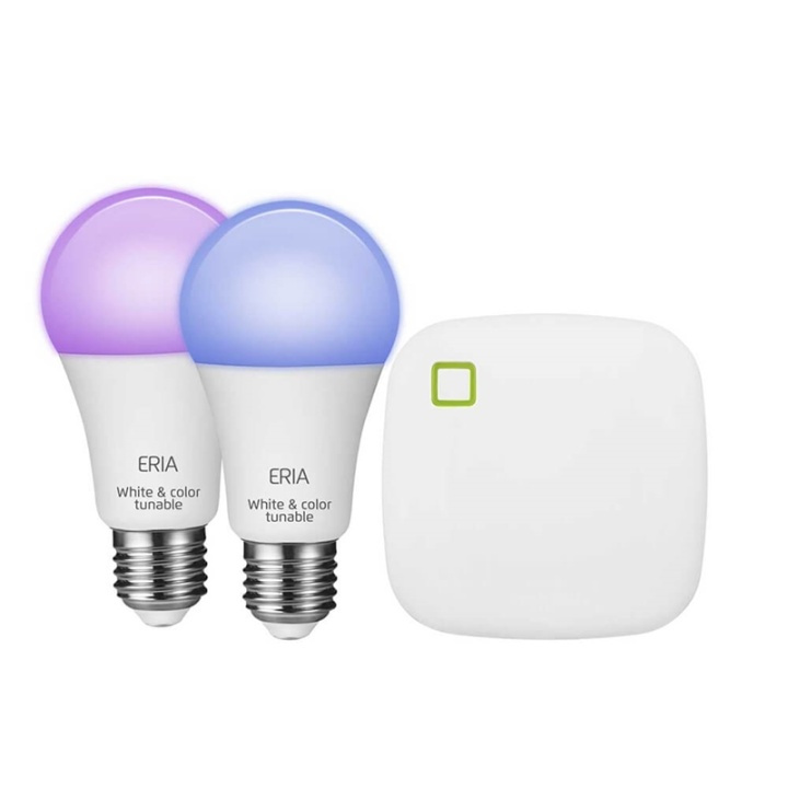 ADUROSMART Startpakke, 2 E27 RGB + Bridge 16mill. farger 2200-6500k ZigBee i gruppen HJEM, HUS OG HAGE / Smarthus / Smart belysning hos TP E-commerce Nordic AB (A00016)