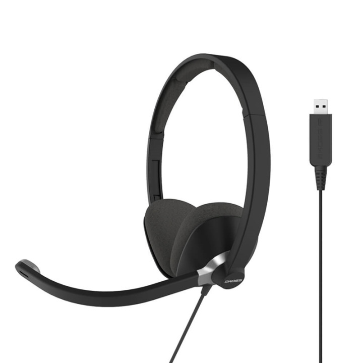 KOSS Headset CS300 On-Ear USB Svart i gruppen Datautstyr / Datamaskin Tilbehør / Headset hos TP E-commerce Nordic AB (A00212)