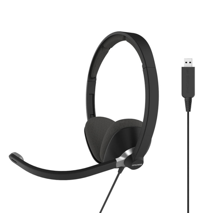 Koss Headset CS300 On-Ear USB Svart i gruppen Datautstyr / Datamaskin Tilbehør / Headset hos TP E-commerce Nordic AB (A00212)