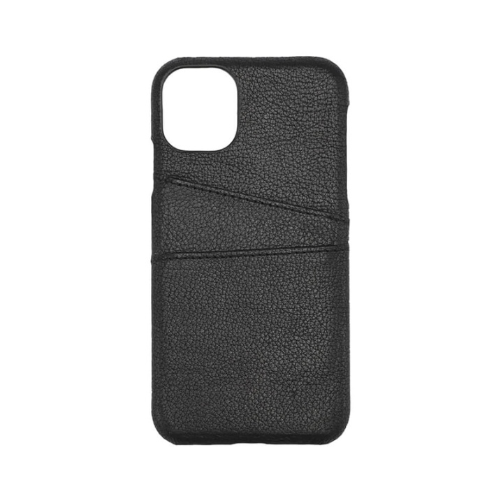 Onsala COLLECTION Mobilskal Skinn Svart iPhone 11 med Kortfack i gruppen SMARTTELEFON & NETTBRETT / Mobilbeskyttelse / Apple / iPhone 11 / Deksel hos TP E-commerce Nordic AB (A00286)