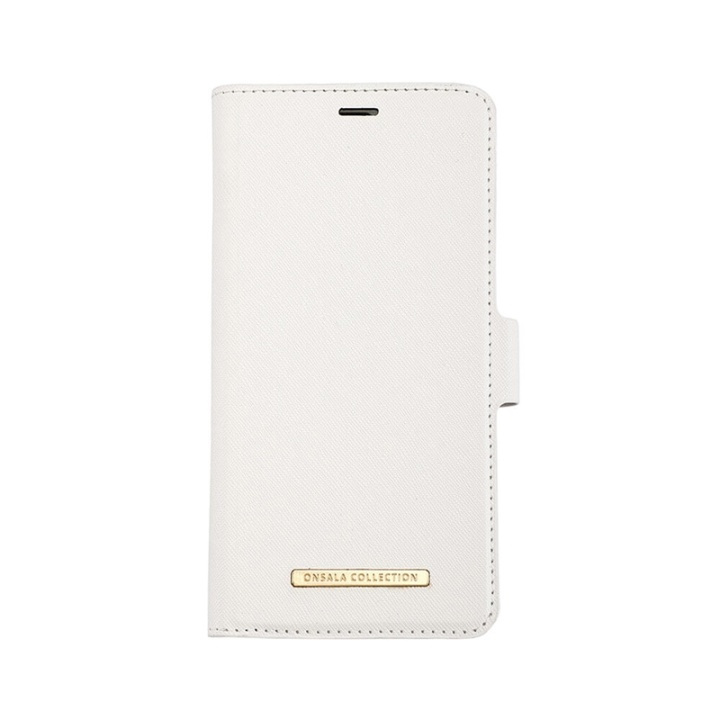 ONSALA COLLECTION Lommebokveske Saffiano White iPhone 11 Pro Max i gruppen SMARTTELEFON & NETTBRETT / Mobilbeskyttelse / Apple / iPhone 11 Pro Max / Flippdeksel hos TP E-commerce Nordic AB (A00303)