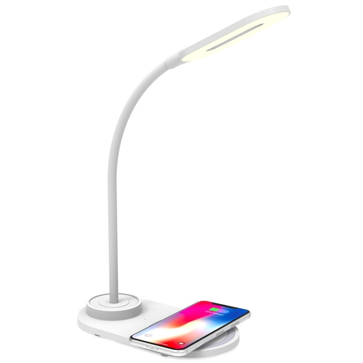 Celly Skrivebordslampe med trådløs lading 10W i gruppen Elektronikk / Lys / Bordlamper hos TP E-commerce Nordic AB (A00598)