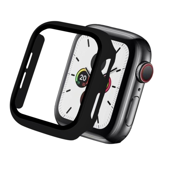 Champion Full cover Case Apple Watch SE/6/5/4 44mm, Svart i gruppen SMARTTELEFON & NETTBRETT / Trening, hjem og fritid / Apple Watch og tilbehør / Tilbehør hos TP E-commerce Nordic AB (A00624)