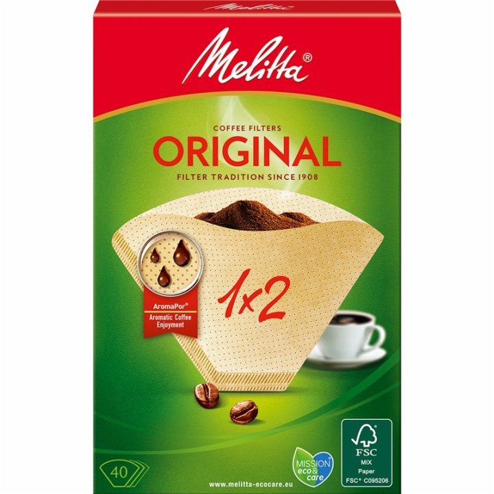 Kaffefilter 1X2 40pack (Obs 18