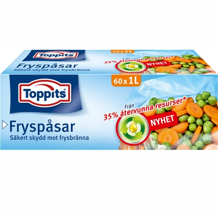 Toppits Fryseposer 1L 60stk (Merk 9stk DFP) i gruppen HJEM, HUS OG HAGE / Kjøkkenutstyr / Annet kjøkkenutstyr hos TP E-commerce Nordic AB (A01104)