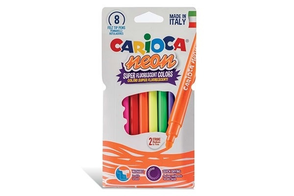 Carioca Fiberblyanter, Neon 8stk i gruppen LEKER, BARN OG BABY / Leker / Tegne & regne hos TP E-commerce Nordic AB (A01190)