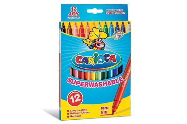 Carioca Tusjpenner med tynn spiss, 12 stk i gruppen SPORT, FRITID & HOBBY / Hobby / Male & Tegne / Penner, Fargestifter & Blekk hos TP E-commerce Nordic AB (A01193)