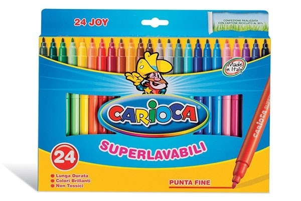 Carioca tusjpenner med tynn spiss, 24 stk i gruppen SPORT, FRITID & HOBBY / Hobby / Male & Tegne / Penner, Fargestifter & Blekk hos TP E-commerce Nordic AB (A01194)