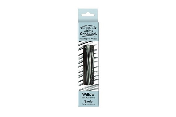 Winsor Willow Charcoal Thin, 24st i gruppen SPORT, FRITID & HOBBY / Hobby / Male & Tegne / Penner, Fargestifter & Blekk hos TP E-commerce Nordic AB (A01204)