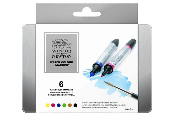 Winsor Watercolour Marker 6st i gruppen SPORT, FRITID & HOBBY / Hobby / Male & Tegne / Penner, Fargestifter & Blekk hos TP E-commerce Nordic AB (A01210)