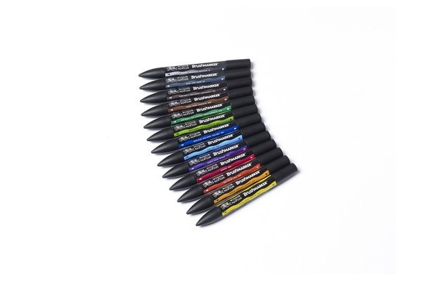 Winsor Brushmarker 12st, Vibrant i gruppen SPORT, FRITID & HOBBY / Hobby / Male & Tegne / Penner, Fargestifter & Blekk hos TP E-commerce Nordic AB (A01220)