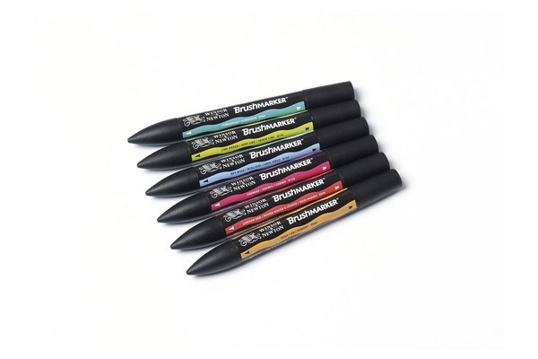 Winsor Brushmarker 6st, Mid Tones i gruppen SPORT, FRITID & HOBBY / Hobby / Male & Tegne / Penner, Fargestifter & Blekk hos TP E-commerce Nordic AB (A01221)