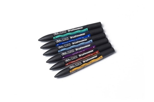 Winsor Brushmarker 6st, Rich Tones i gruppen SPORT, FRITID & HOBBY / Hobby / Male & Tegne / Penner, Fargestifter & Blekk hos TP E-commerce Nordic AB (A01222)