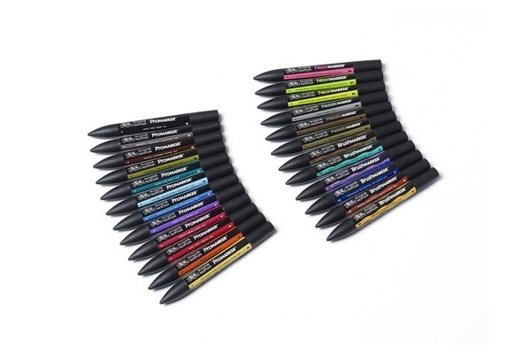 Winsor Sett med blandede tusjer, 24 stk i gruppen SPORT, FRITID & HOBBY / Hobby / Male & Tegne / Penner, Fargestifter & Blekk hos TP E-commerce Nordic AB (A01225)