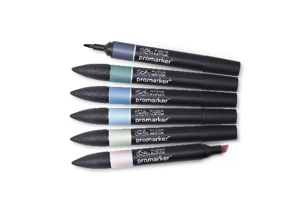 Winsor Promarker-sett 6 stk, Skycape 1 i gruppen SPORT, FRITID & HOBBY / Hobby / Male & Tegne / Penner, Fargestifter & Blekk hos TP E-commerce Nordic AB (A01239)