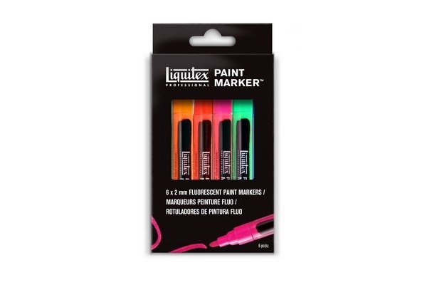 Liquitex Akrylmarkör Fin Fluorescent 6st i gruppen SPORT, FRITID & HOBBY / Hobby / Male & Tegne / Penner, Fargestifter & Blekk hos TP E-commerce Nordic AB (A01245)