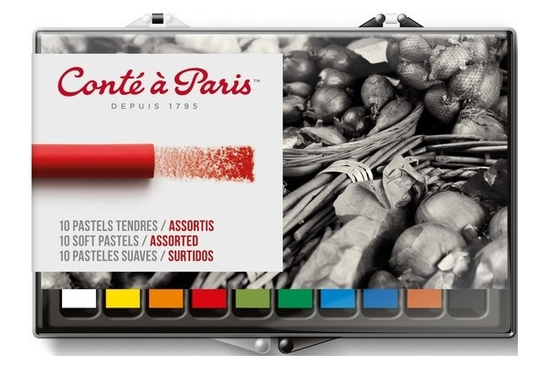 Conté à Paris Pastellfargestifter, 10stk i gruppen SPORT, FRITID & HOBBY / Hobby / Male & Tegne / Penner, Fargestifter & Blekk hos TP E-commerce Nordic AB (A01278)