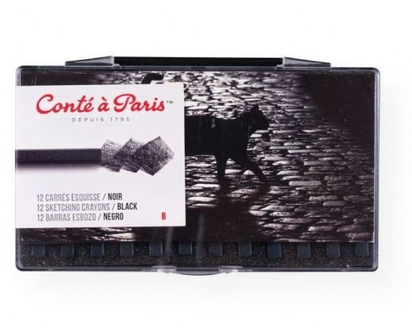 Conté à Paris Pastellkritt B, svart i gruppen SPORT, FRITID & HOBBY / Hobby / Male & Tegne / Penner, Fargestifter & Blekk hos TP E-commerce Nordic AB (A01291)