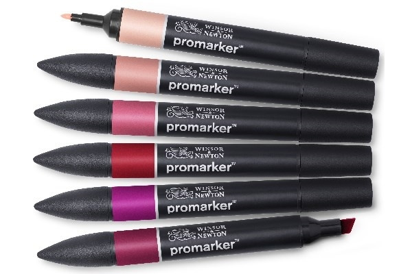 Winsor Promarker 6st, Red tones i gruppen SPORT, FRITID & HOBBY / Hobby / Male & Tegne / Penner, Fargestifter & Blekk hos TP E-commerce Nordic AB (A01319)