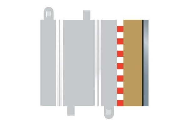 Scalextric Grenser og sperrer - Halv rett (for C8207) i gruppen LEKER, BARN OG BABY / Radiostyrt / Bilbaner / Skinner hos TP E-commerce Nordic AB (A01358)