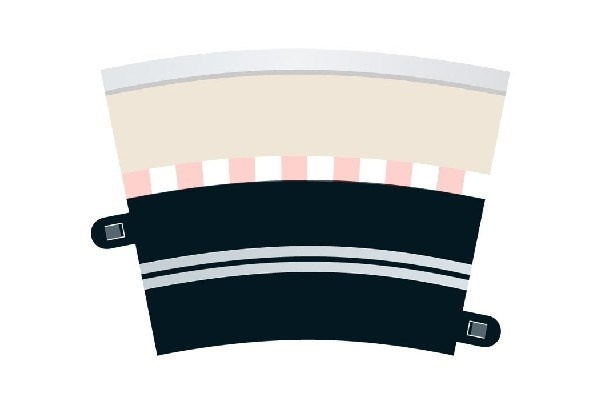 Scalextric 4 enkeltsporede kurver i gruppen LEKER, BARN OG BABY / Radiostyrt / Bilbaner / Skinner hos TP E-commerce Nordic AB (A01379)