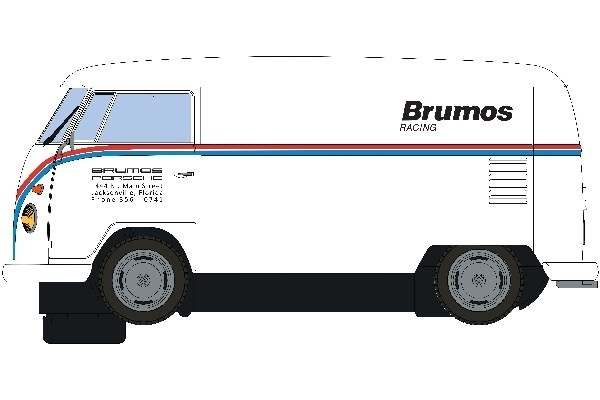 VW Panel Van T1b - Brumos Racing i gruppen LEKER, BARN OG BABY / Radiostyrt / Bilbaner / Biler hos TP E-commerce Nordic AB (A01506)