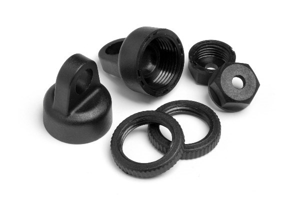 Shock Cap And Preload Collar Set i gruppen LEKER, BARN OG BABY / Radiostyrt / Reservedeler & Ekstra tilbehør / HPI / Reservedeler & Tuning / Støtdempere hos TP E-commerce Nordic AB (A01521)