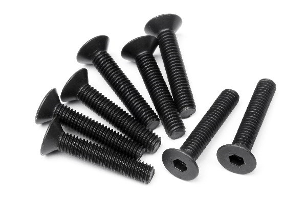 Flat Head Screw M3X16Mm (Hex Socket/8Pcs) i gruppen LEKER, BARN OG BABY / Radiostyrt / Reservedeler & Ekstra tilbehør / HPI / Skruer/Fester / Skruer hos TP E-commerce Nordic AB (A01539)