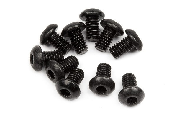 Button Head Screw M2.5X4Mm (Hex Socket/10Pcs) i gruppen LEKER, BARN OG BABY / Radiostyrt / Reservedeler & Ekstra tilbehør / HPI / Skruer/Fester / Skruer hos TP E-commerce Nordic AB (A01568)