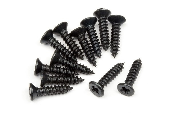 Tp. Flat Head Screw M2.6X12Mm (12Pcs) i gruppen LEKER, BARN OG BABY / Radiostyrt / Reservedeler & Ekstra tilbehør / HPI / Skruer/Fester / Skruer hos TP E-commerce Nordic AB (A01776)