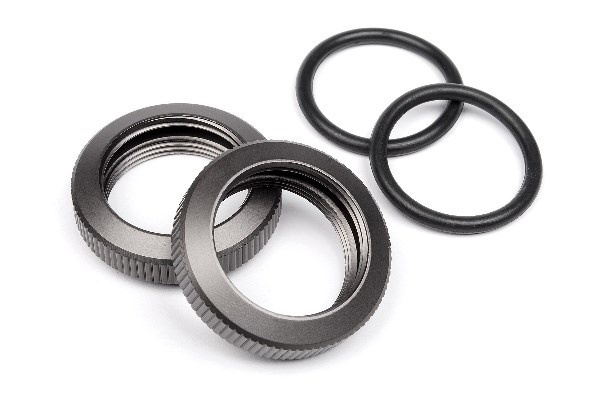 Støtdempermutter 20 mm (Gunmetal/2 stk.) i gruppen LEKER, BARN OG BABY / Radiostyrt / Reservedeler & Ekstra tilbehør / HPI / Reservedeler & Tuning / Støtdempere hos TP E-commerce Nordic AB (A01980)