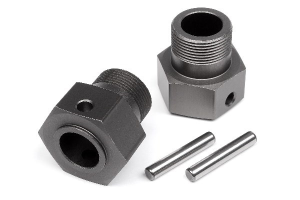 Sekskantet hjulnav 24X27Mm (Gunmetal/2stk) i gruppen LEKER, BARN OG BABY / Radiostyrt / Reservedeler & Ekstra tilbehør / HPI / Reservedeler & Tuning / Drivlinje hos TP E-commerce Nordic AB (A01982)