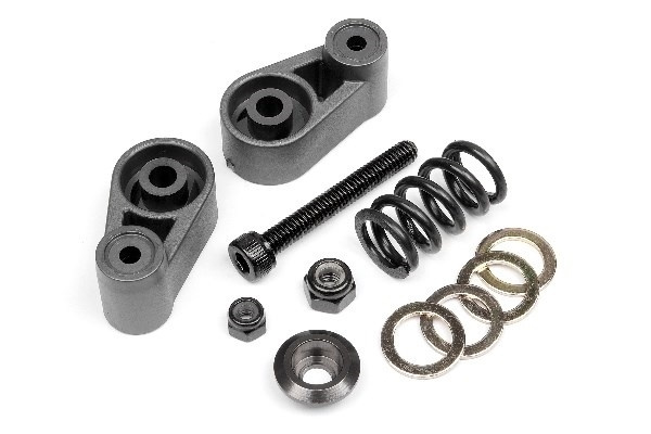 Servo Saver Set (Gunmetal) i gruppen LEKER, BARN OG BABY / Radiostyrt / Reservedeler & Ekstra tilbehør / HPI / Reservedeler & Tuning / Støtdempere hos TP E-commerce Nordic AB (A01990)