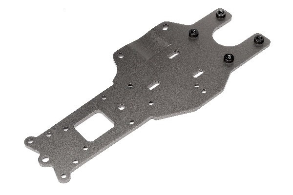 Chassisplate bak (Gunmetal) i gruppen LEKER, BARN OG BABY / Radiostyrt / Reservedeler & Ekstra tilbehør / HPI / Reservedeler & Tuning / Chassideler hos TP E-commerce Nordic AB (A01994)